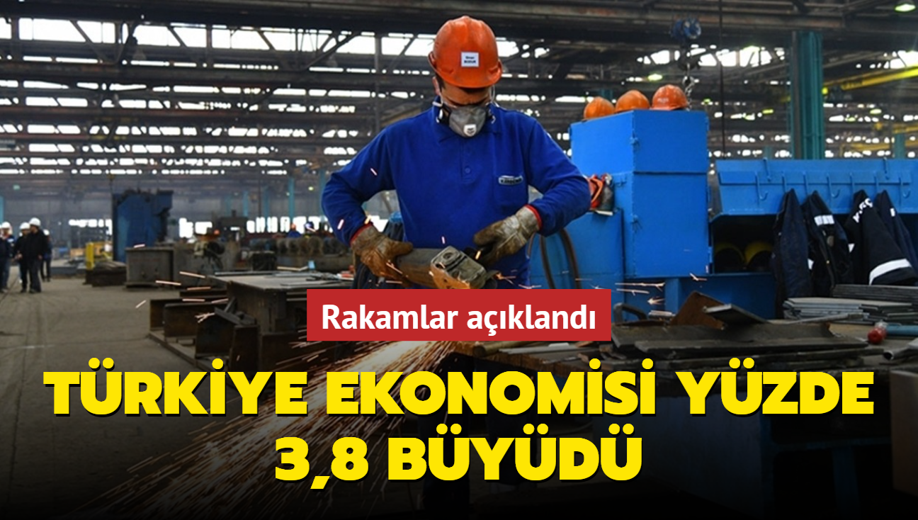 Rakamlar açıklandı! Türkiye ekonomisi yüzde 3,8 büyüdü