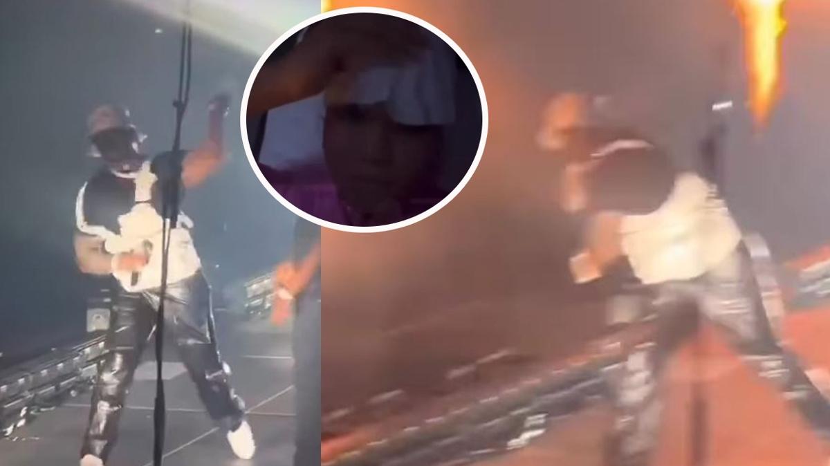 50 Cent konserde kadn hayranna mikrofon frlatt!