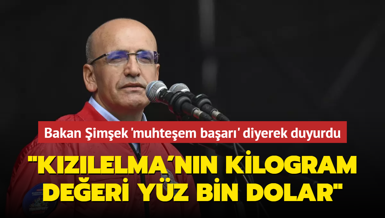 Bakan imek 'muhteem baar' diyerek duyurdu: KIZILELMA'nn kilogram deeri yz bin dolar