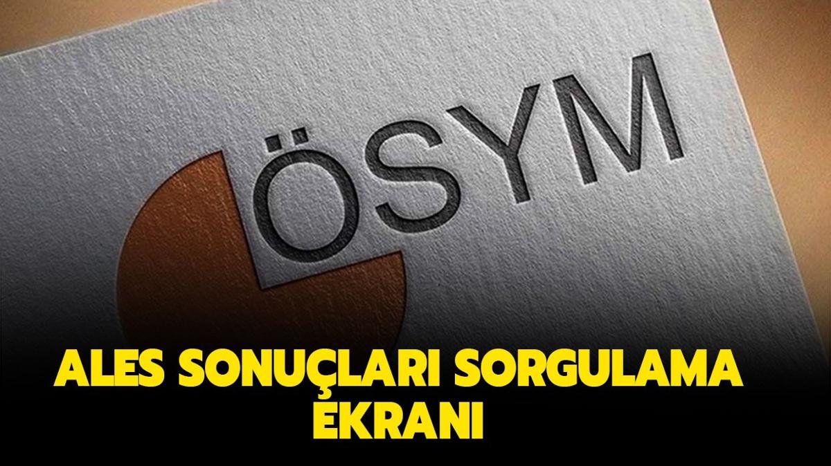 SYM ALES sonucu sorgulama ekran: ALES sonular akland! 