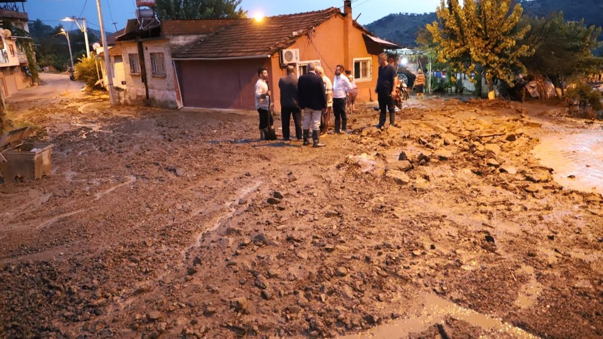 Aydn'da etkili olan saanak su basknlarna neden oldu