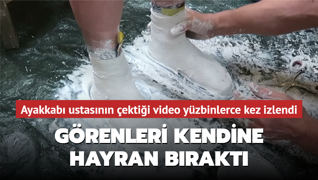 Ayakkab� ustas�n�n �ekti�i video y�zbinlerce kez izlendi! G�renleri kendine hayran b�rakt�