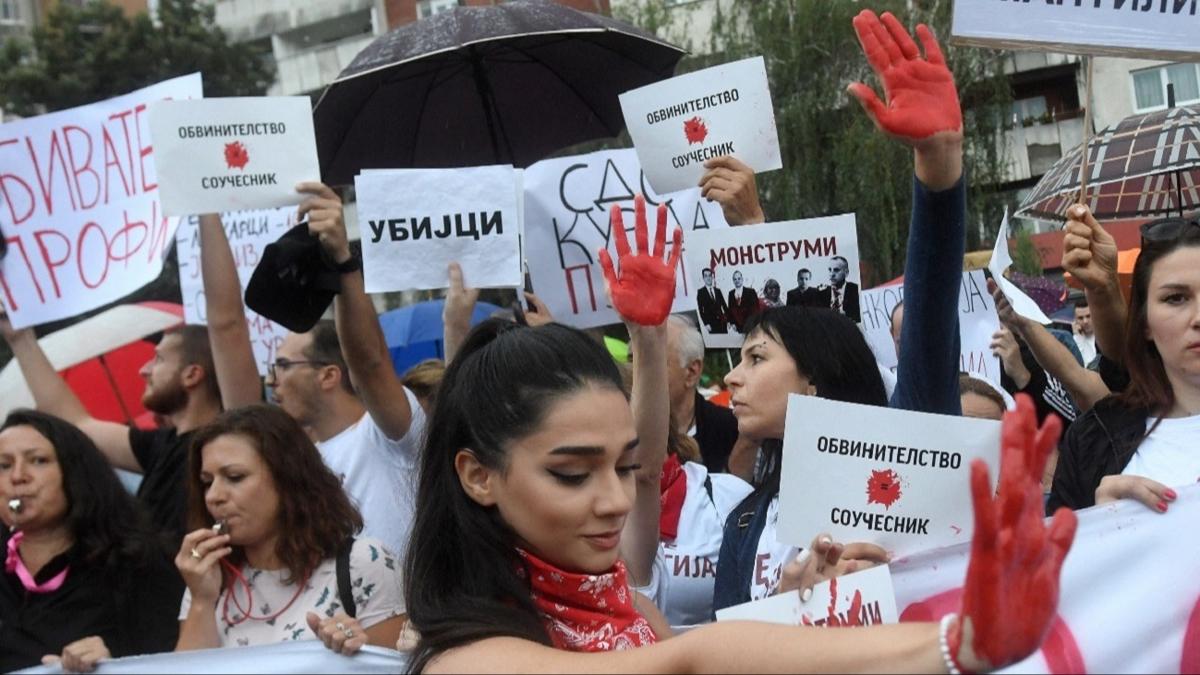 Kuzey Makedonya'da binlerce kii kanser ilalar hrszl skandaln protesto etti