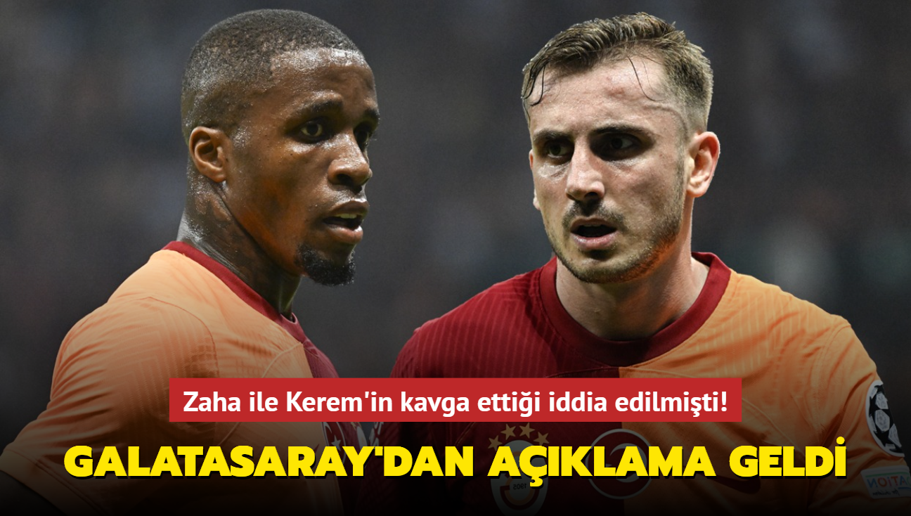 Wilfried Zaha ile Kerem Aktrkolu'nun kavga ettii iddia edilmiti! Galatasaray'dan aklama geldi