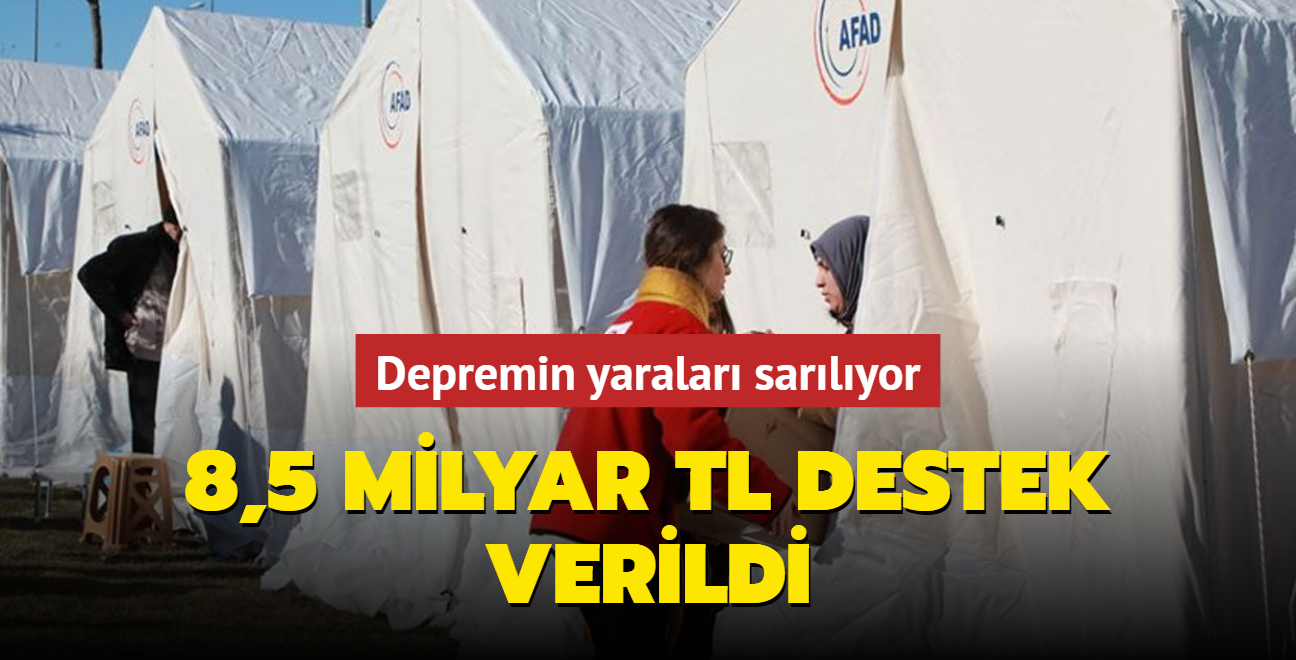 Depremin yaralar sarlyor: 8,5 milyar TL destek verildi