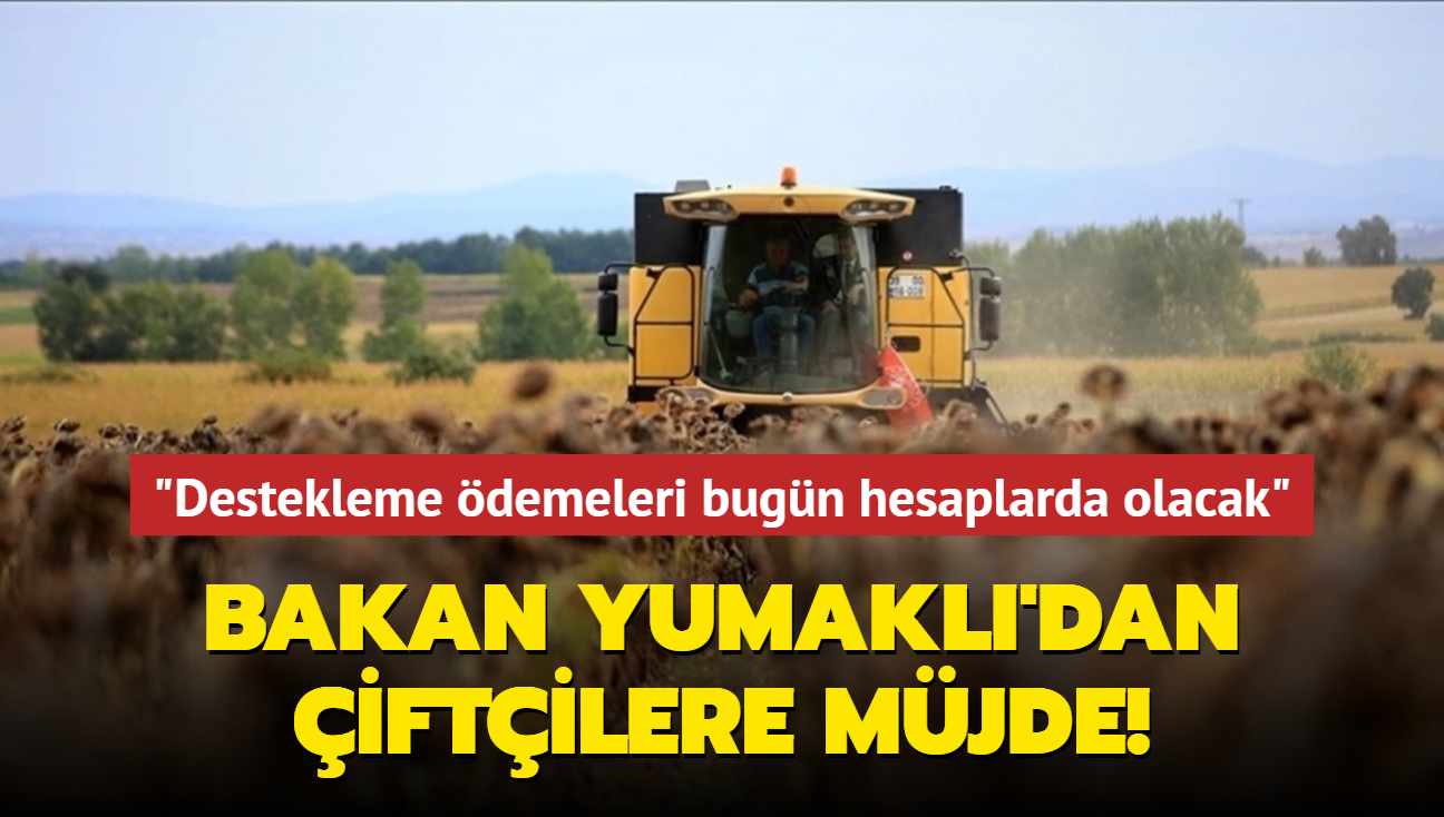 Bakan Yumakl'dan iftilere mjde: Destekleme demeleri bugn hesaplarda olacak