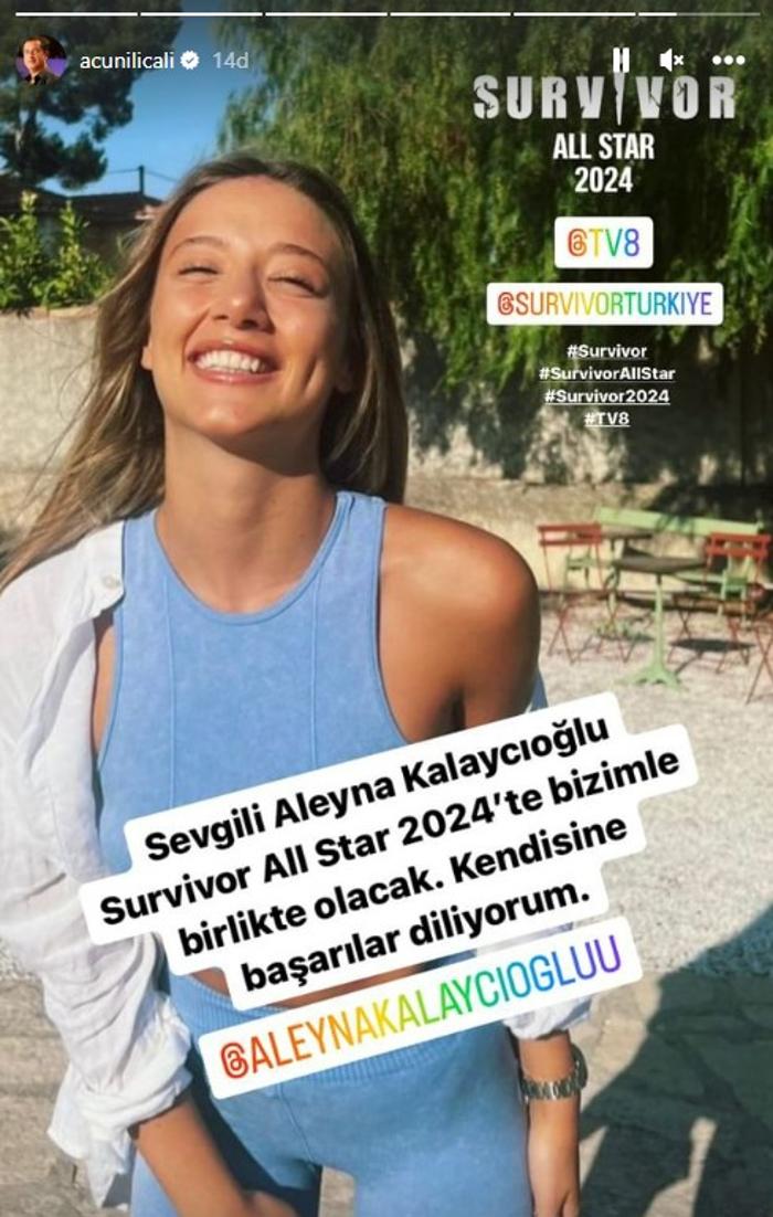 Survivor All Star'ın yeni yarışmacısı Aleyna Kalaycıoğlu oldu