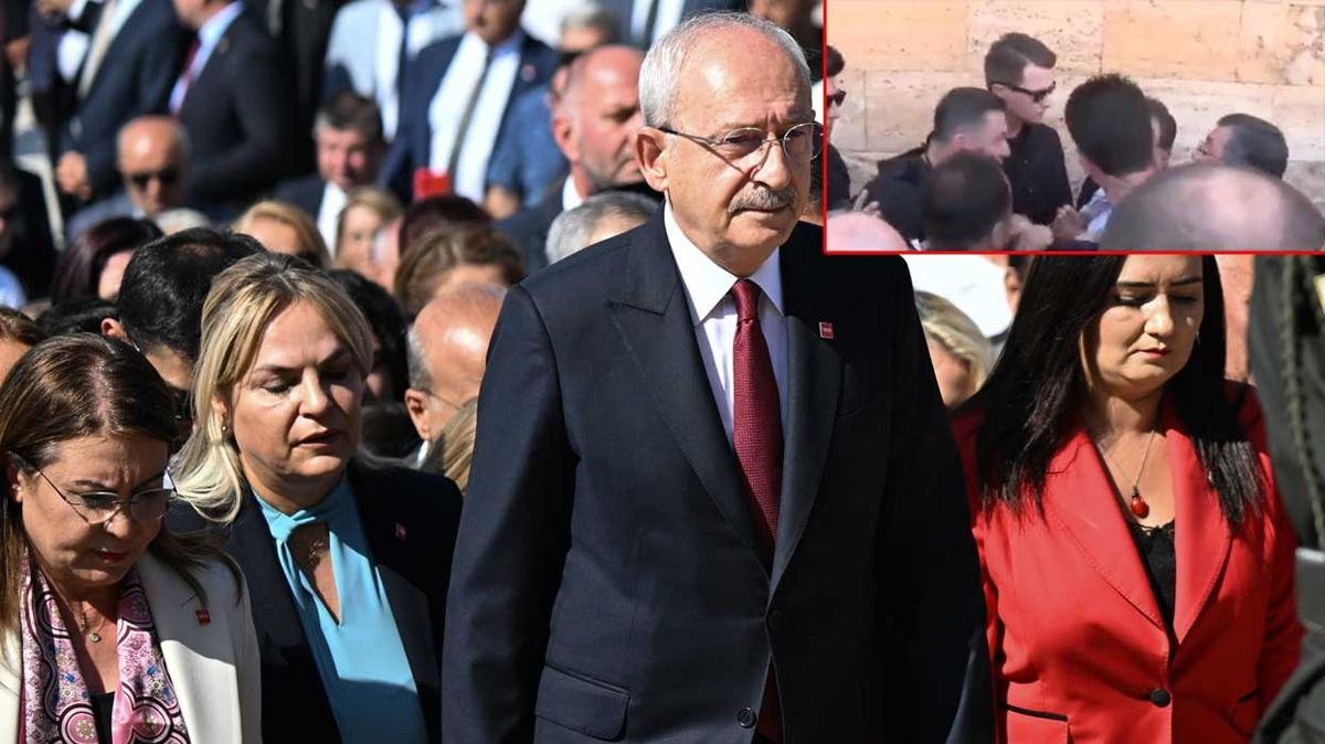 Kldarolu'nun korumalar, CHP'li Belediye Bakan'na saldrd... Antkabir ziyaretinde gerginlik!