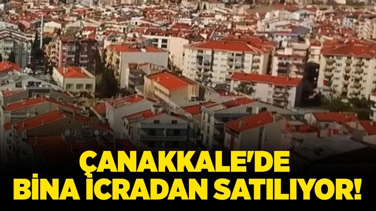 anakkale'de 4.9 milyon TL'ye icradan satlk bina!