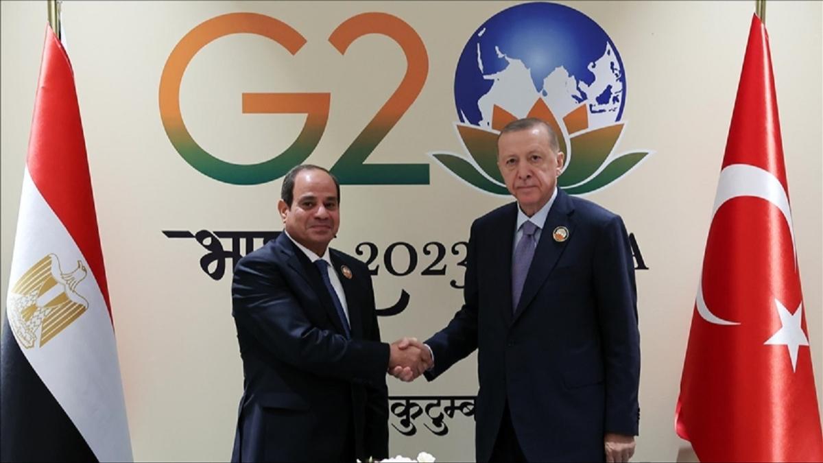 Trkiye ve Msr cumhurbakanlar Hindistan'daki G-20 zirvesi kapsamnda grt