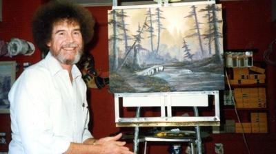 Ressam Bob Ross'un yapt ilk tablo sata kt