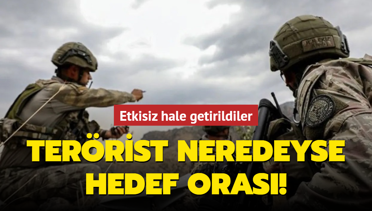 Terrist neredeyse hedef oras! Etkisiz hale getirildiler