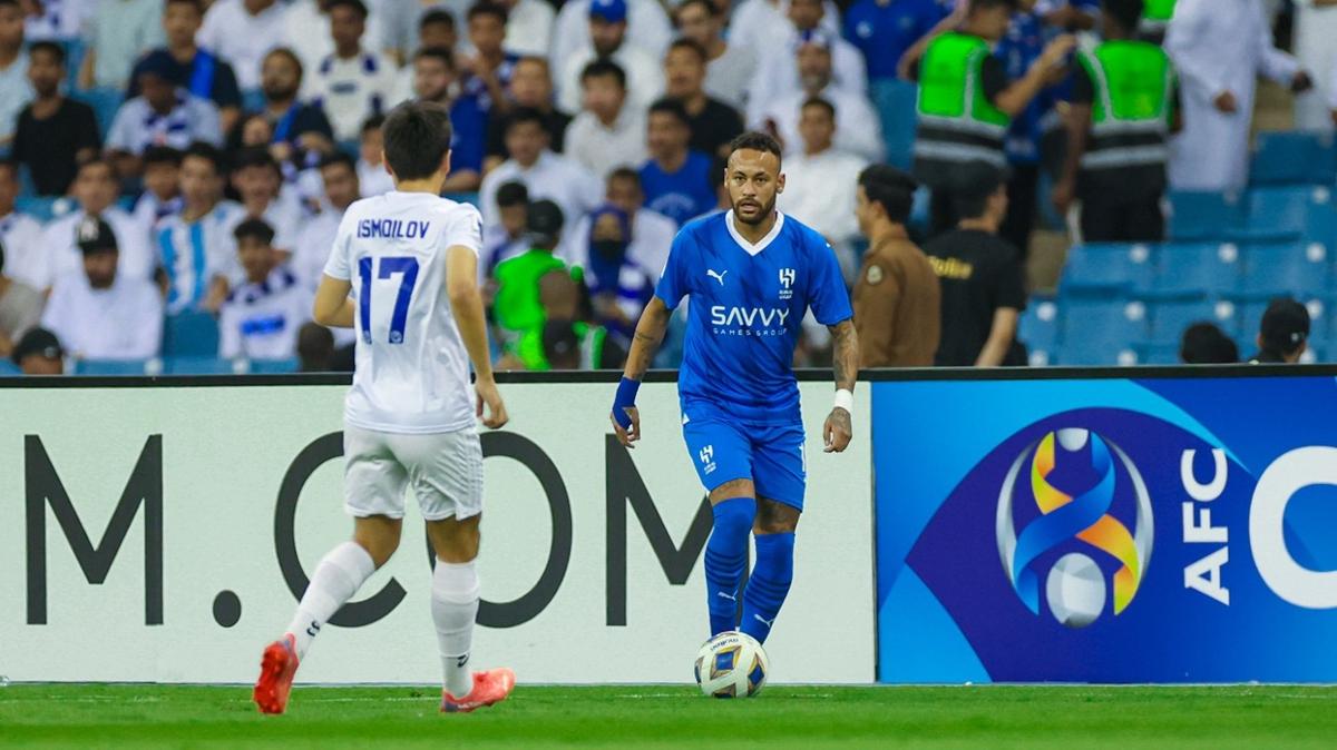 Neymar'l Al Hilal, beraberlii uzatmalarda yakalad