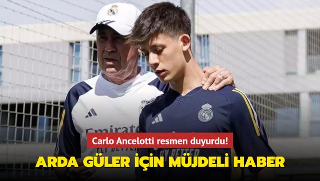 Arda Gler iin mjdeli haber! Carlo Ancelotti resmen duyurdu