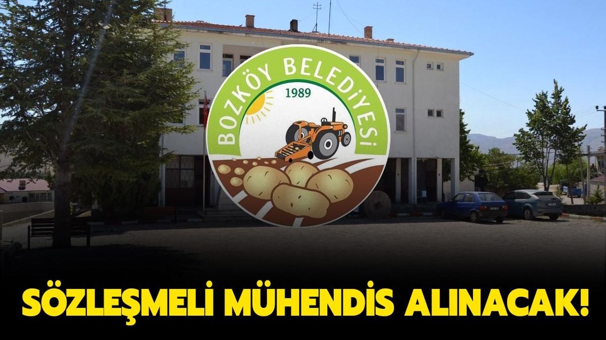 Bozky Belediye Bakanl szlemeli mhendis alacak!