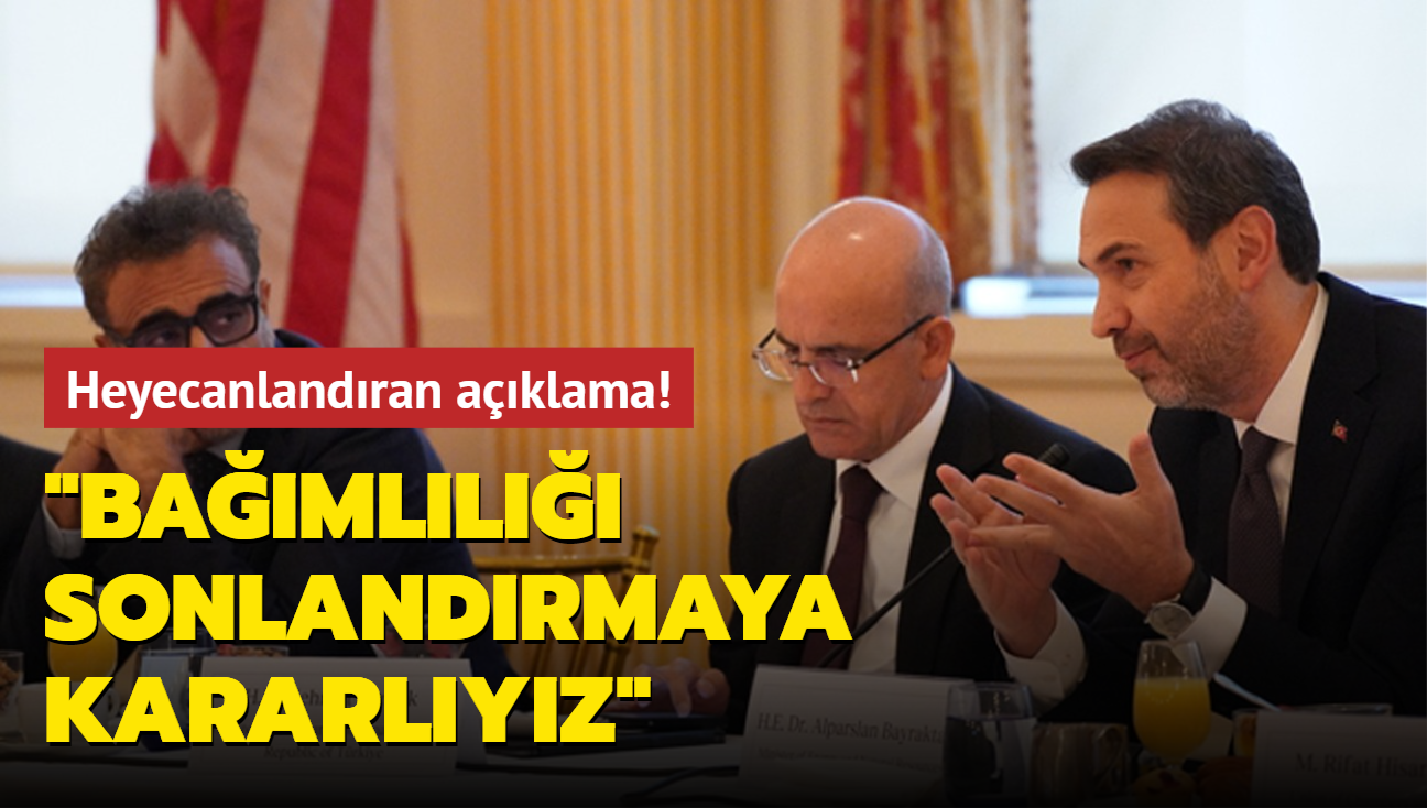 Bakan Bayraktar'tan Heyecanlandıran Açıklama: Bağımlılığı Sonlandırmaya ...