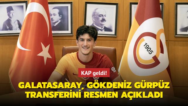 KAP geldi! Galatasaray, Gkdeniz Grpz transferini resmen aklad