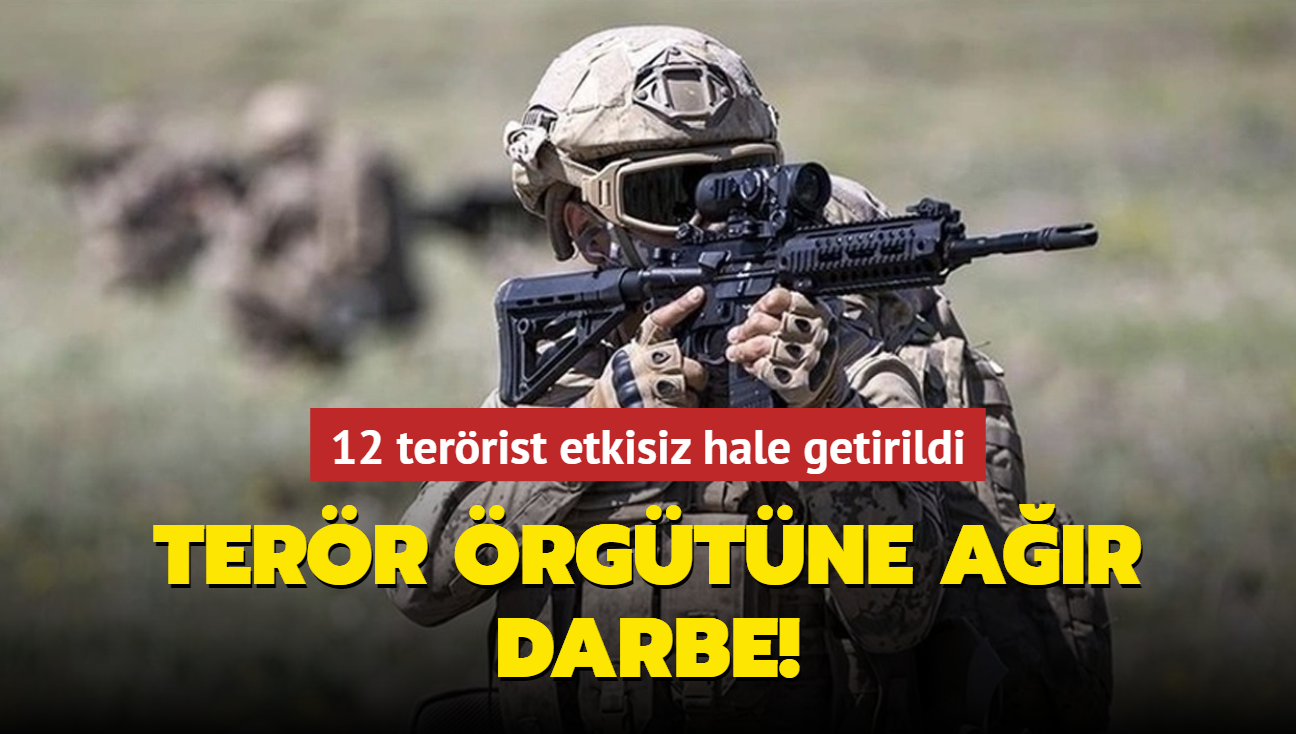 Terr rgtne ar darbe! 12 PKK/YPG'li terrist etkisiz hale getirildi