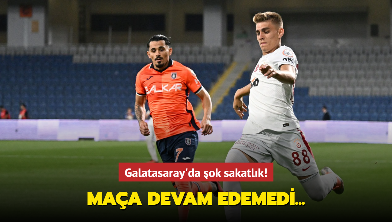 Galatasaray'da ok sakatlk! Maa devam edemedi...