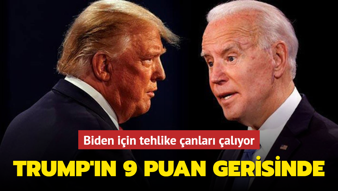 Biden iin tehlike anlar alyor: Trump'n 9 puan gerisinde