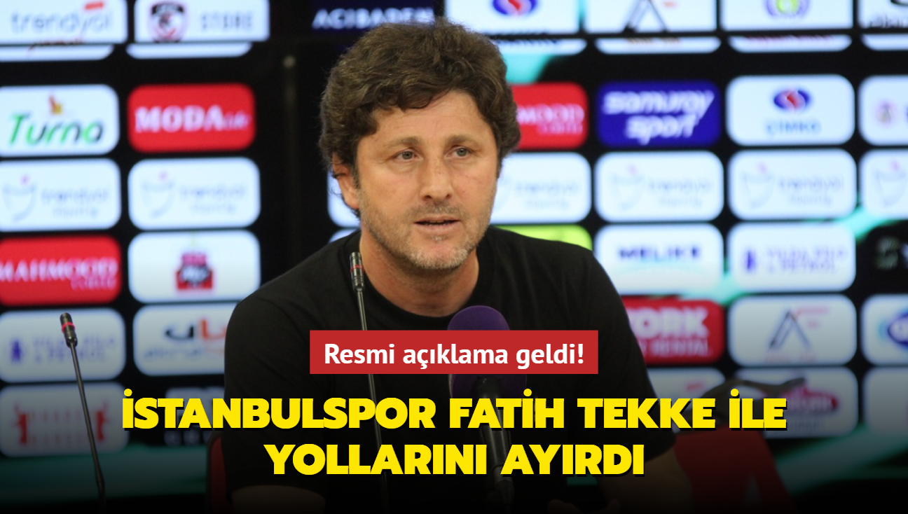 Resmi aklama geldi! stanbulspor Fatih Tekke ile yollarn ayrd