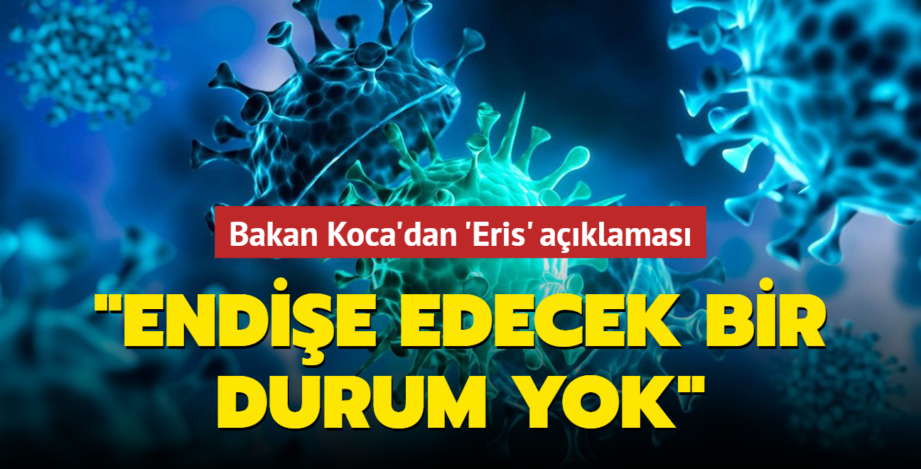 Bakan Koca'dan Eris aklamas: Endie edecek bir durum yok