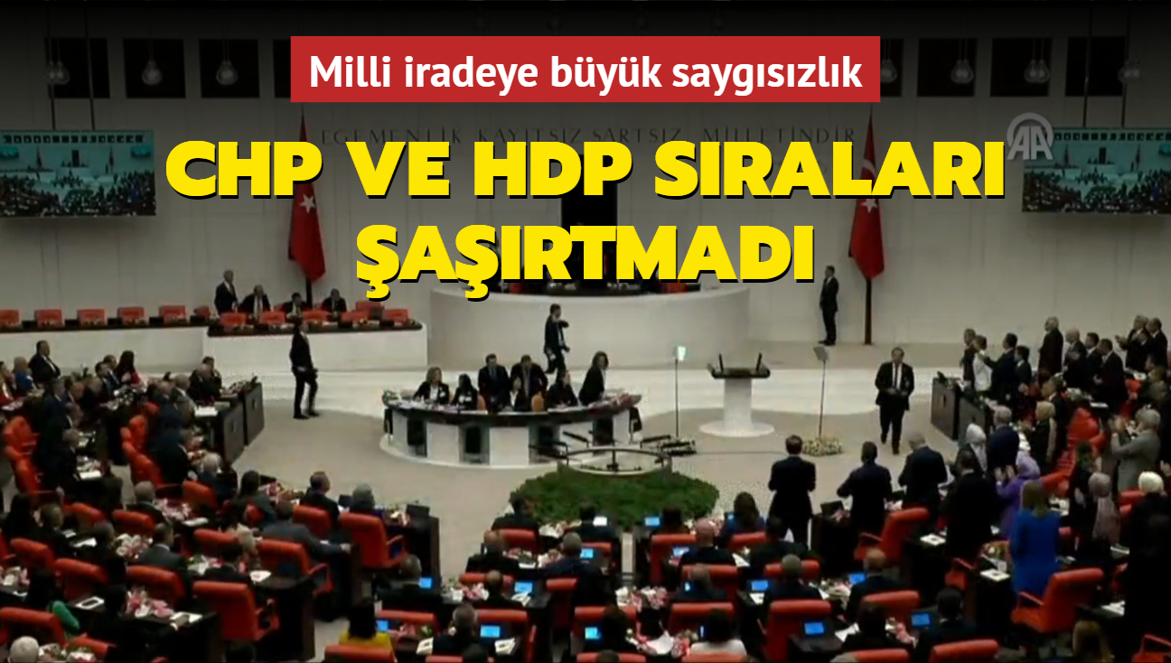 Milli iradeye byk saygszlk... CHP ve HDP sralar artmad!