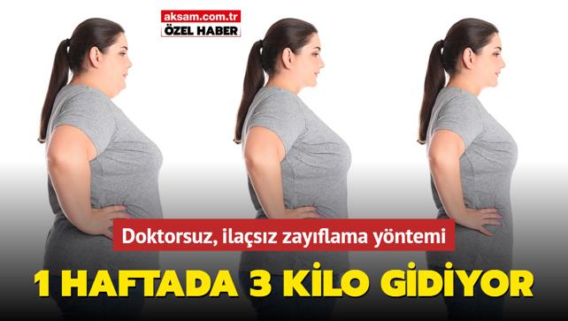 1 haftada 3 kilo verdiren diyet! İlaçsız zayıflamanın püf noktası