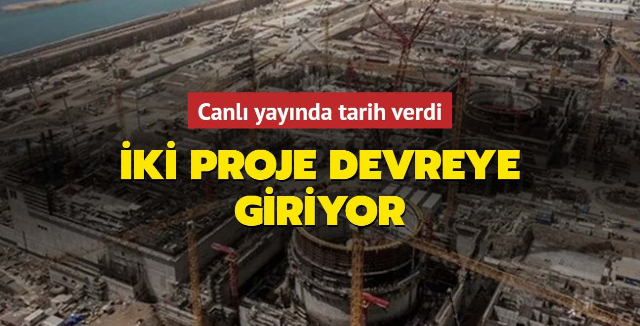 Canl yaynda tarih verdi: Sinop ve Trakya projeleri devreye giriyor