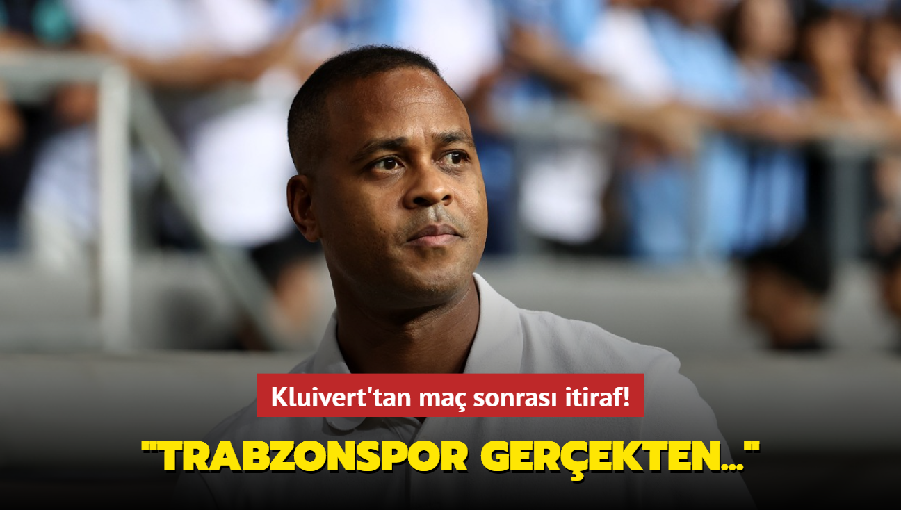 Kluivert'tan ma sonras itiraf! "Trabzonspor gerekten..."