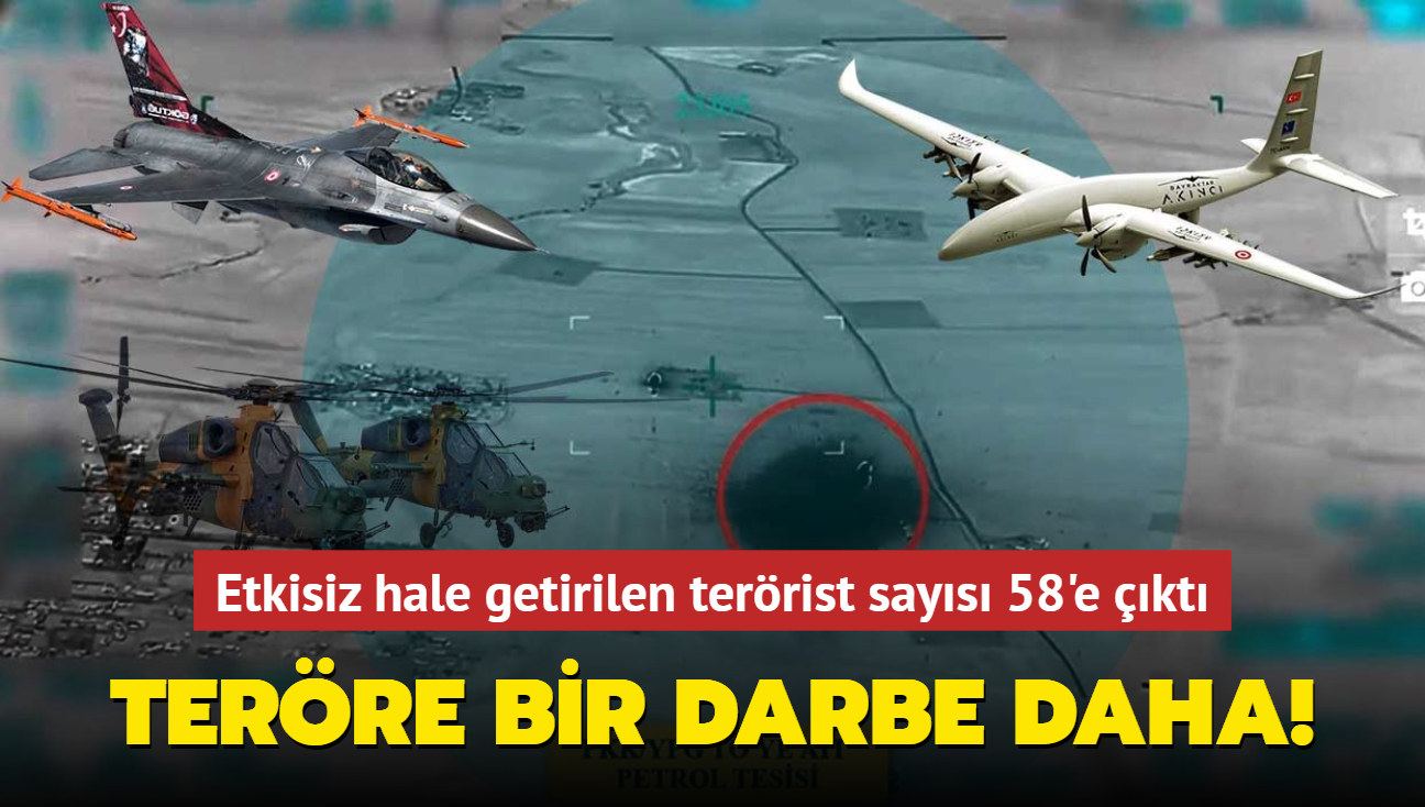 Terre bir darbe daha! Etkisiz hale getirilen terrist says 58'e kt