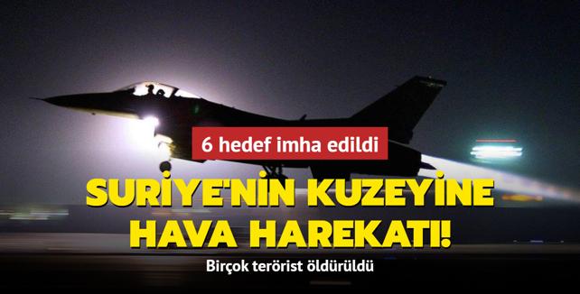 Suriye'nin Kuzeyine hava harekat�: 6 hedef imha edildi