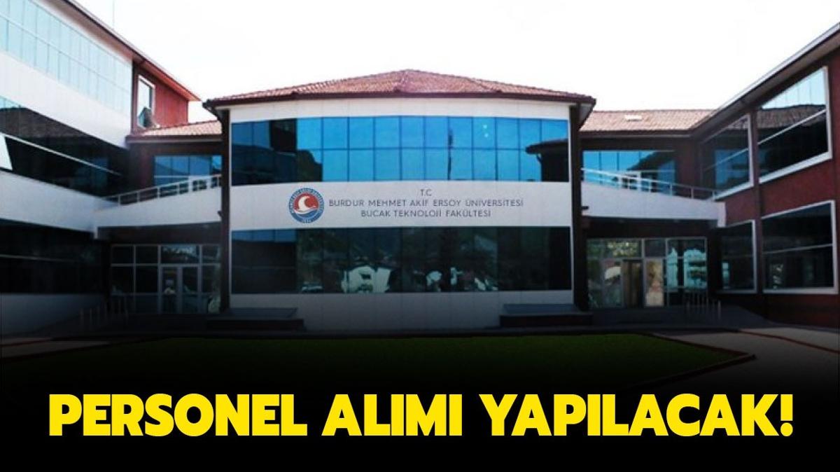 Burdur Mehmet Akif Ersoy niversitesi 24 personel alacak!
