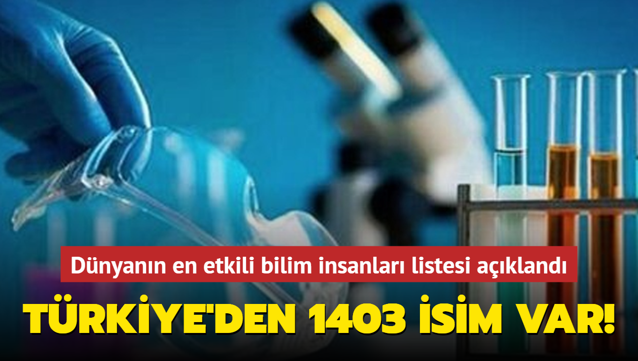 Trkiye'den 1403 isim var... Dnyann en etkili bilim insanlar listesi akland