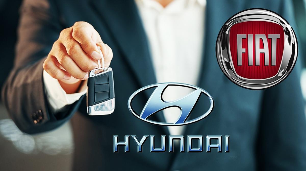 Fiat ve Hyundai'den sfr otomobil frsat! 537.900 TL ve 725.000 TL'den adeta kap kap gidiyor