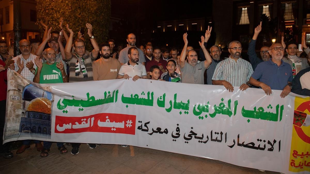 Fas'ta srail zulm protesto edildi