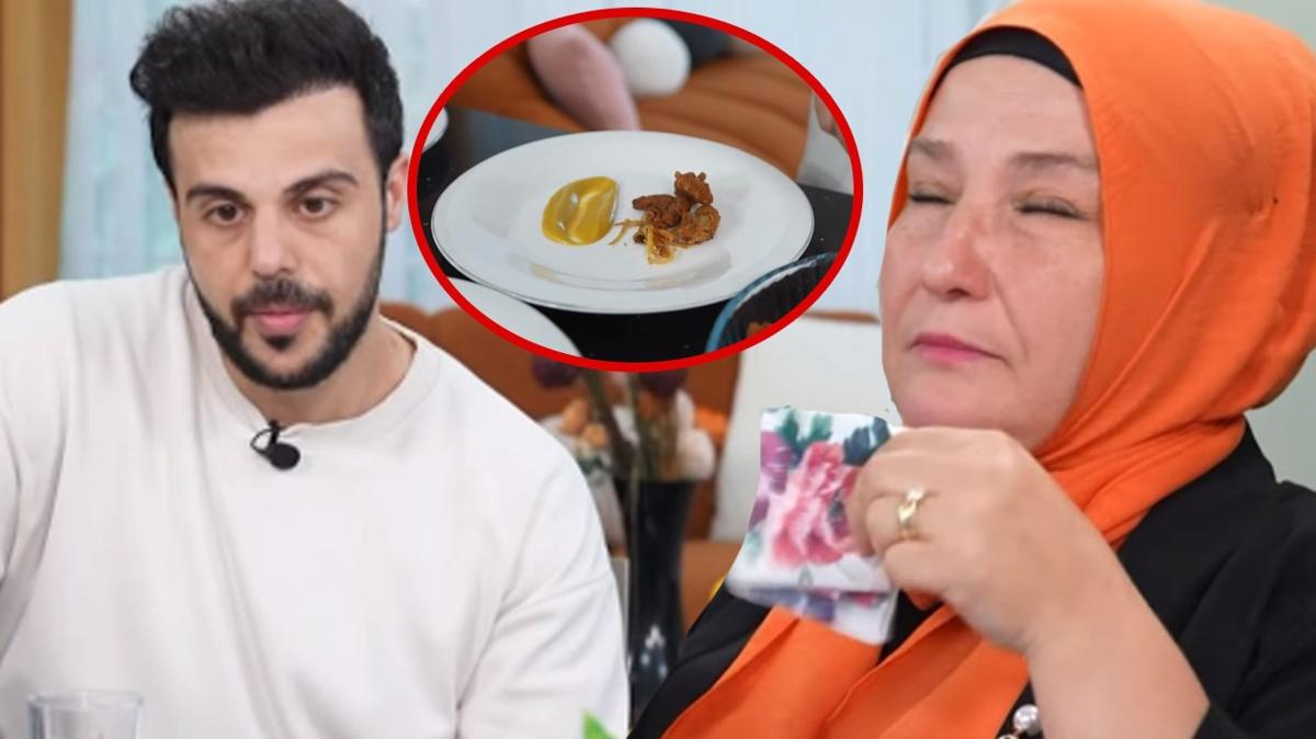 Yemekteyiz tarihinde bylesi grlmedi! Kurbaa baca yemeini gren yarmac fenalk geirdi