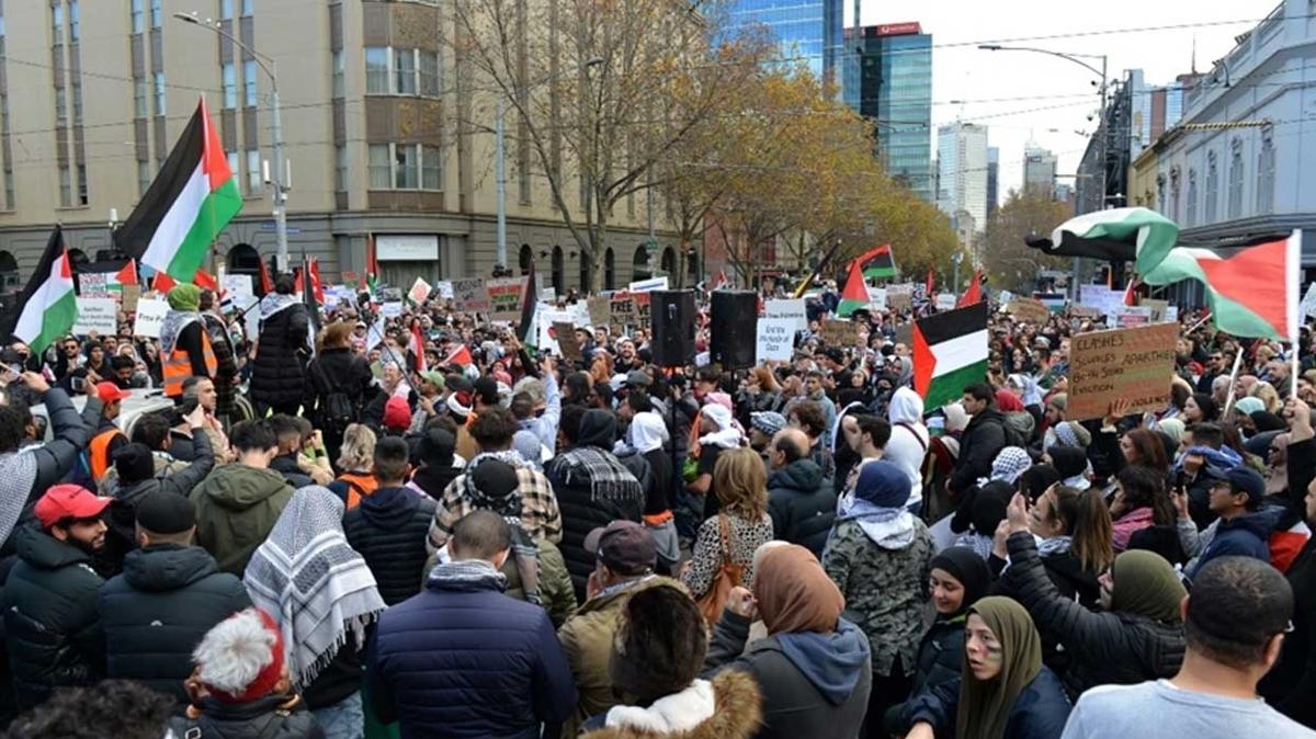Avustralya'da Filistin'e desek gsterileri