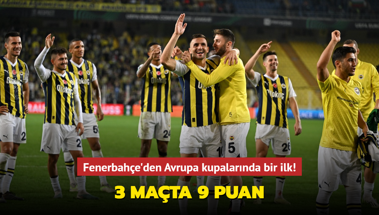 Fenerbahçe'den Avrupa Kupalarında Bir Ilk! 3 Maçta 9 Puan