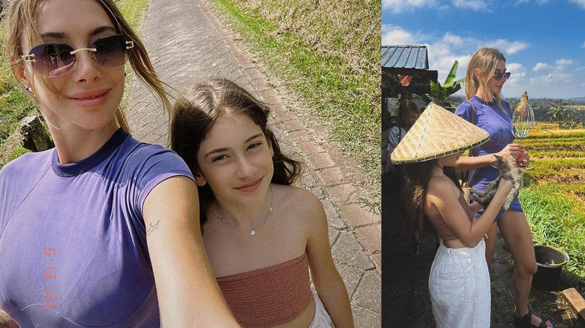 eyma Suba tatil pozlarn paylat! Kz Melisa gelen yoruma kaytsz kalmad
