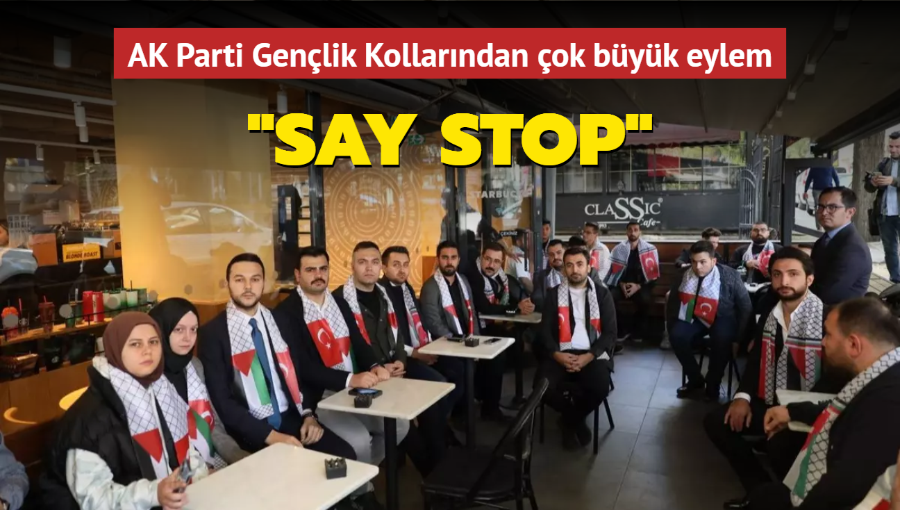 AK Parti Genlik Kollarndan ok byk eylem: Say Stop