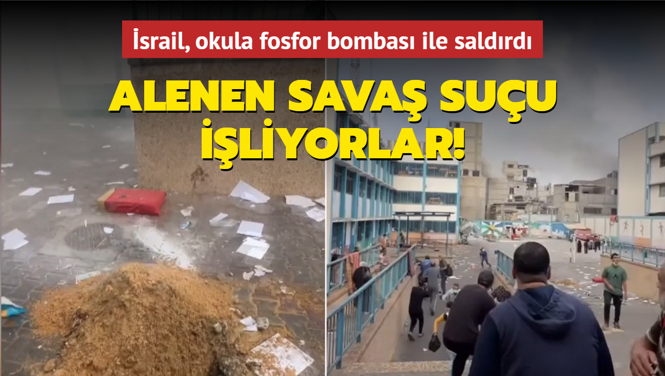 Alenen sava suu iliyorlar! srail, okula fosfor bombas ile saldrd