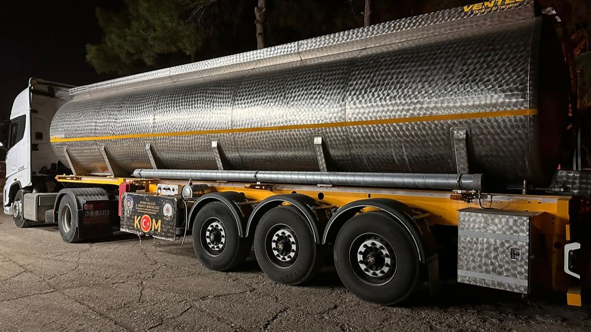 Adana'da 63 ton 920 litre kaak akaryakt ele geirildi