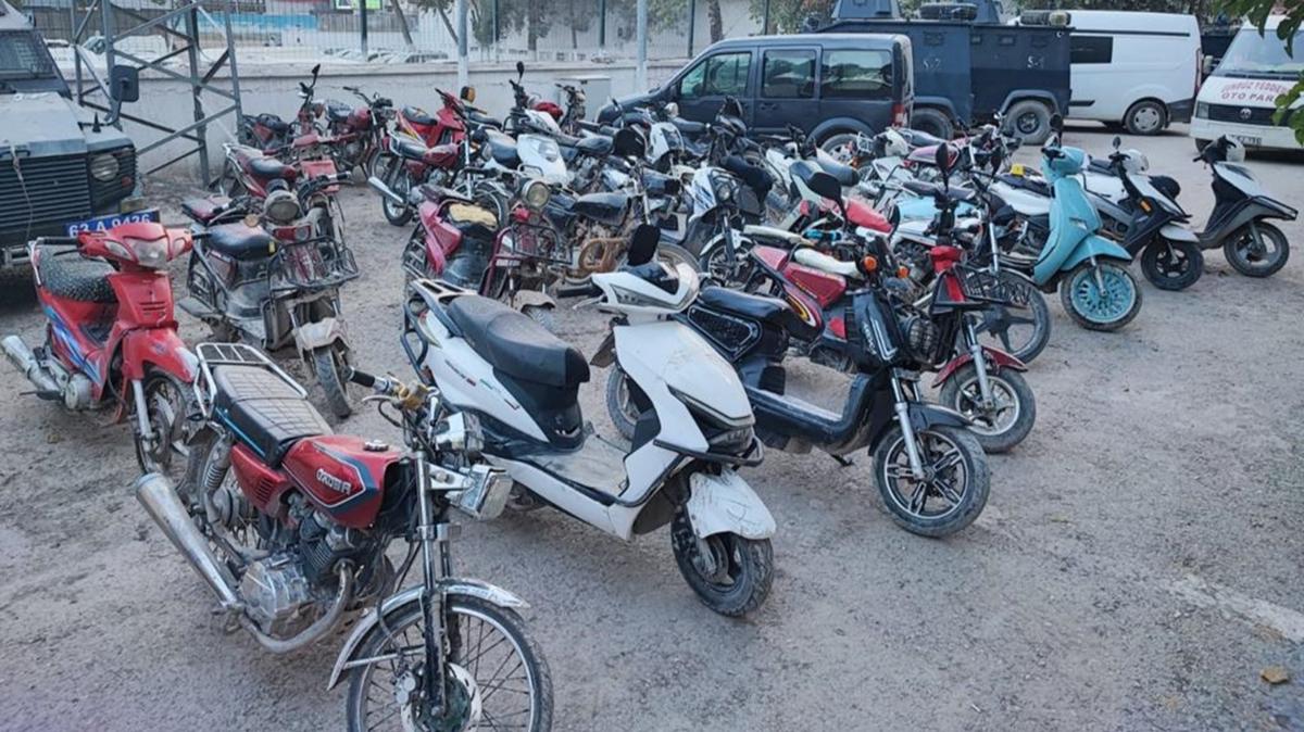 anlurfa'da 137 alnt motosiklet yakaland 