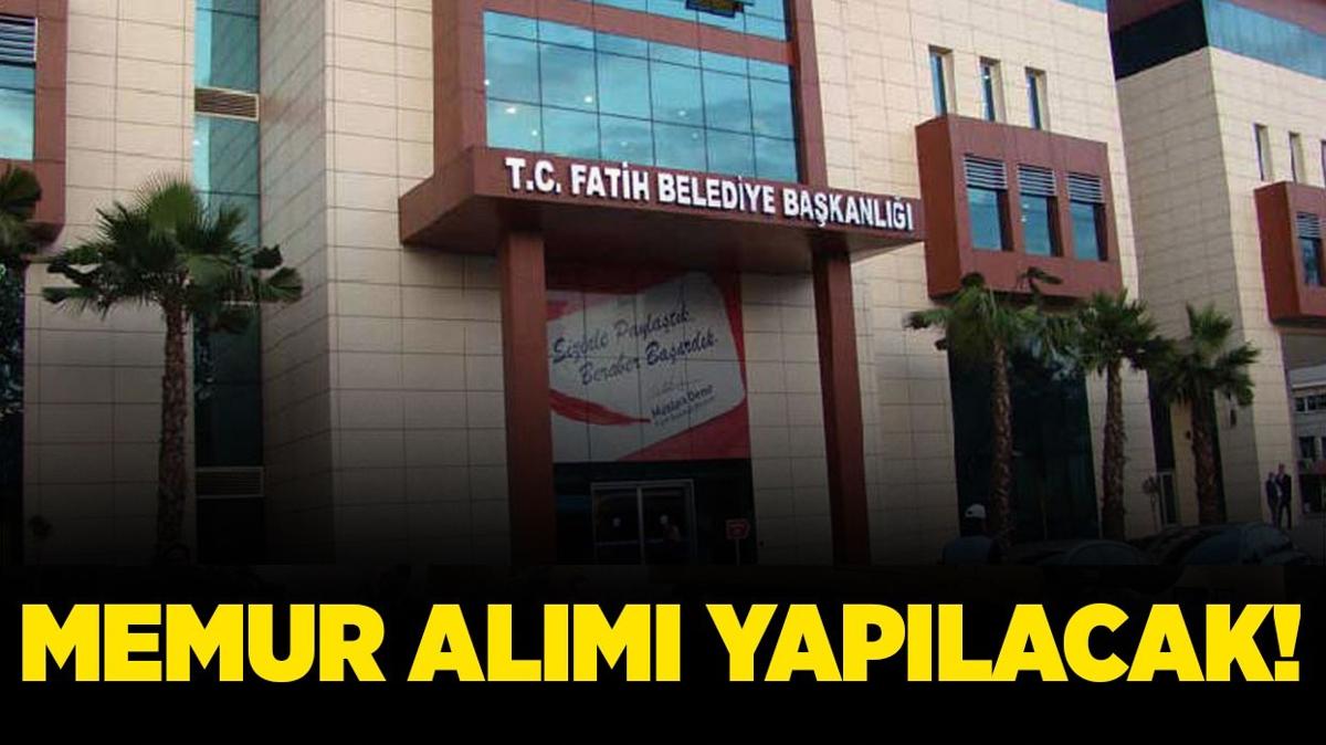 Fatih Belediyesi 2 memur alm yapacak!