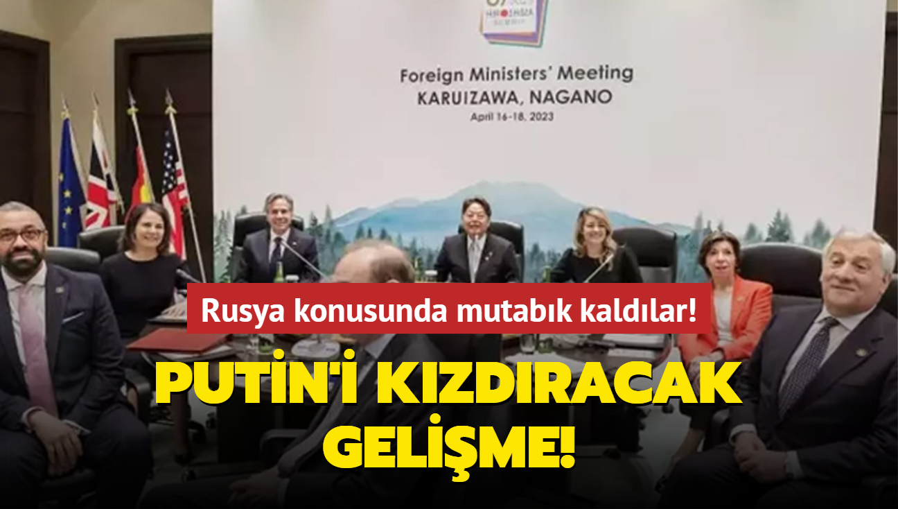 G7 Dileri Bakanlar, Rusya'ya kar mutabk kald! Yaptrmlar srecek