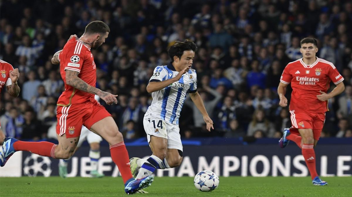 Real Sociedad evinde Benfica'y rahat geti