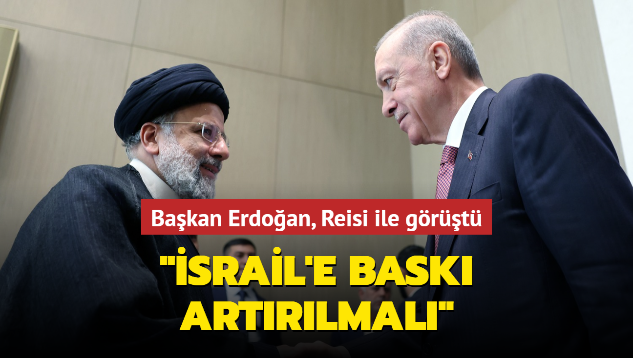 Bakan Erdoan, ran Cumhurbakan Reisi ile grt: srail'e bask artrlmal