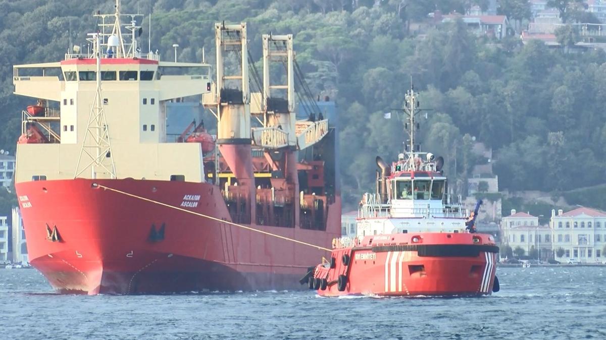Arza yapan yk gemisi Karadeniz'de mahsur kald