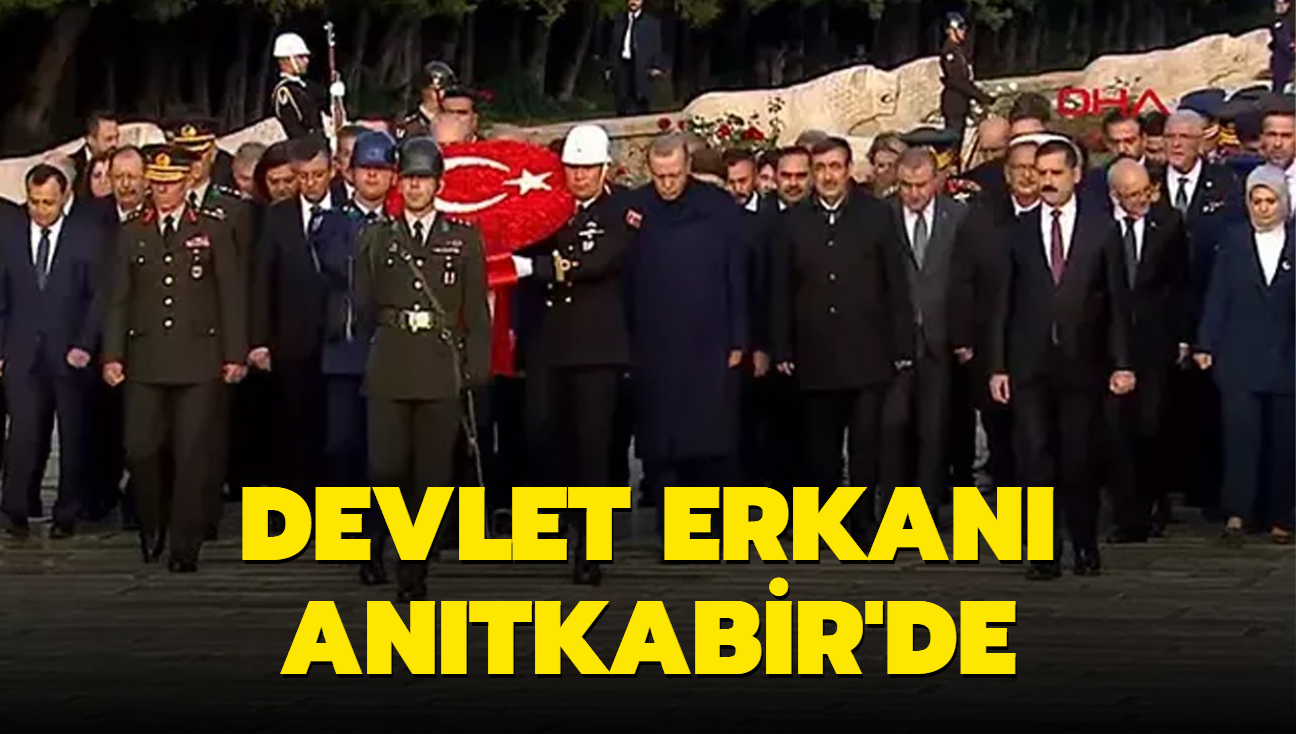 Bakan Erdoan bakanlndaki devlet erkan Antkabir'de